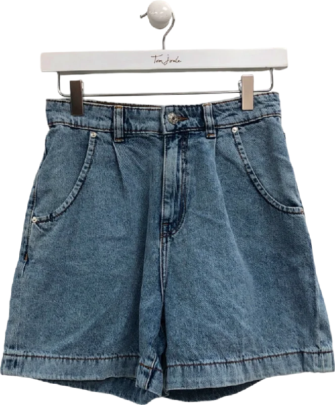 MNG Blue Denim High-Waisted Shorts EUR 34 / UK 6