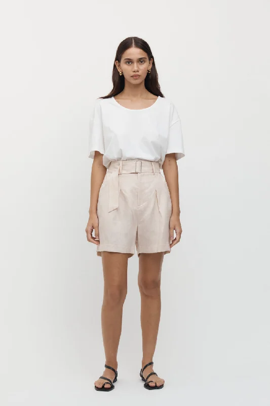 Emilion Linen Belted Shorts