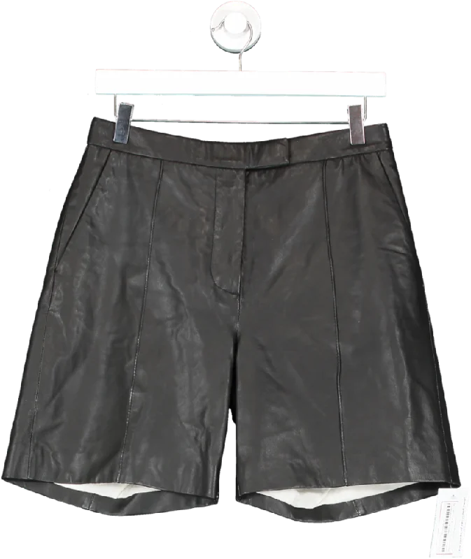 DAY Black 2nd Erie Leather Shorts UK 8