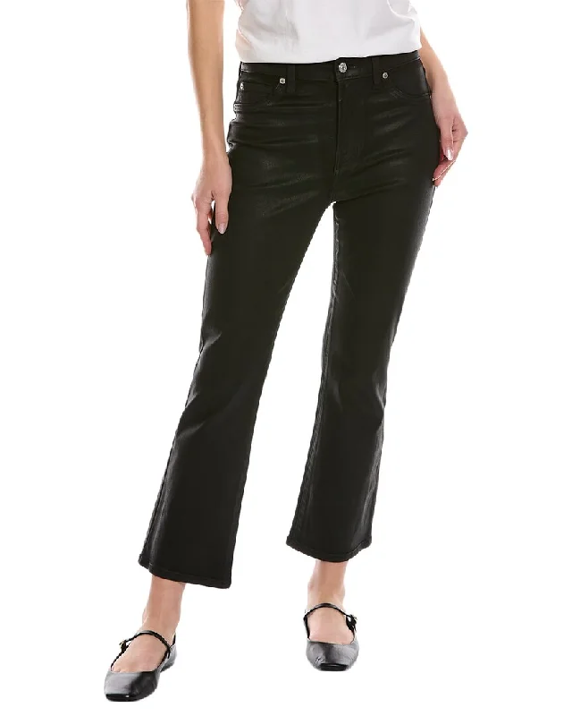 7 For All Mankind Black High-Waist Slim Kick Jean