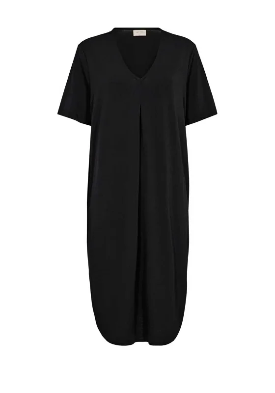 Freequent Floi T-Shirt Midi Dress, Black