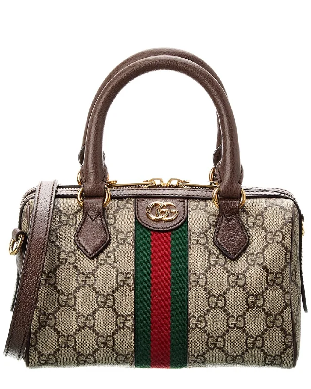 Gucci Ophidia Gg Mini Top Handle Gg Supreme Canvas & Leather Bag