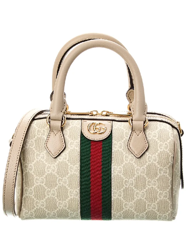 Gucci Ophidia Gg Mini Top Handle Gg Supreme Canvas & Leather Bag