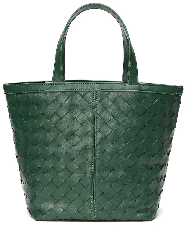 Tiffany & Fred Paris Woven Leather Top-Handle Shoulder Bag