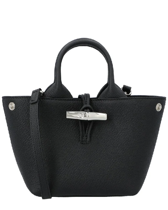 Longchamp Roseau Leather Top Handle Bag