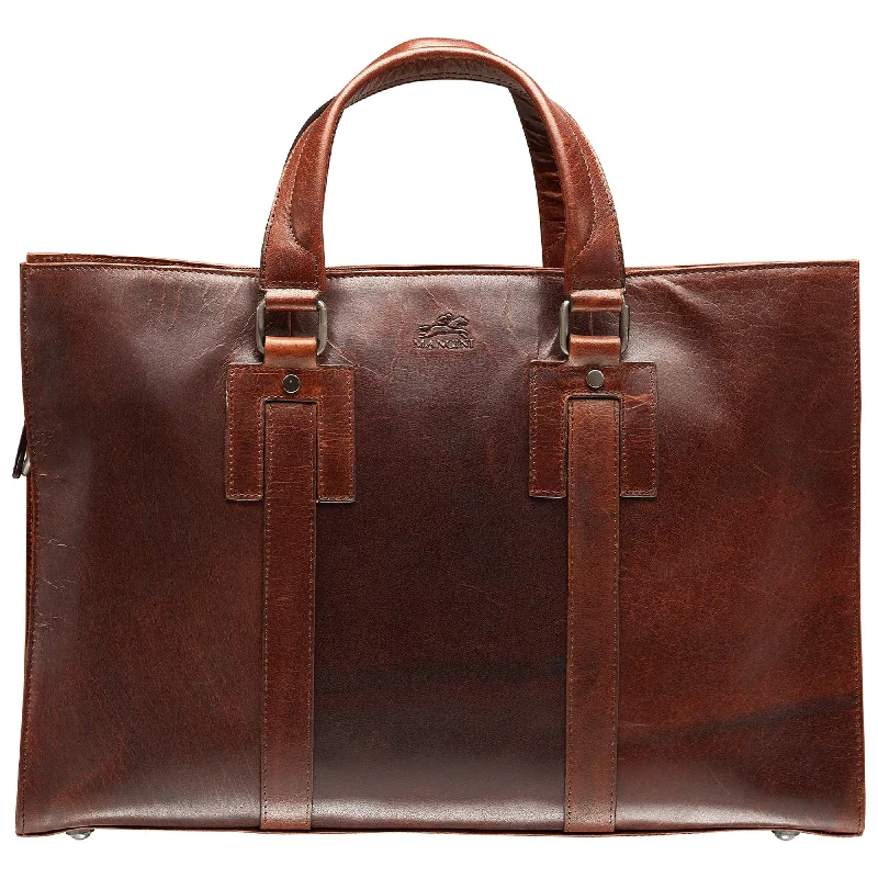 Mancini Leather Buffalo Collection Tote for 14” laptop