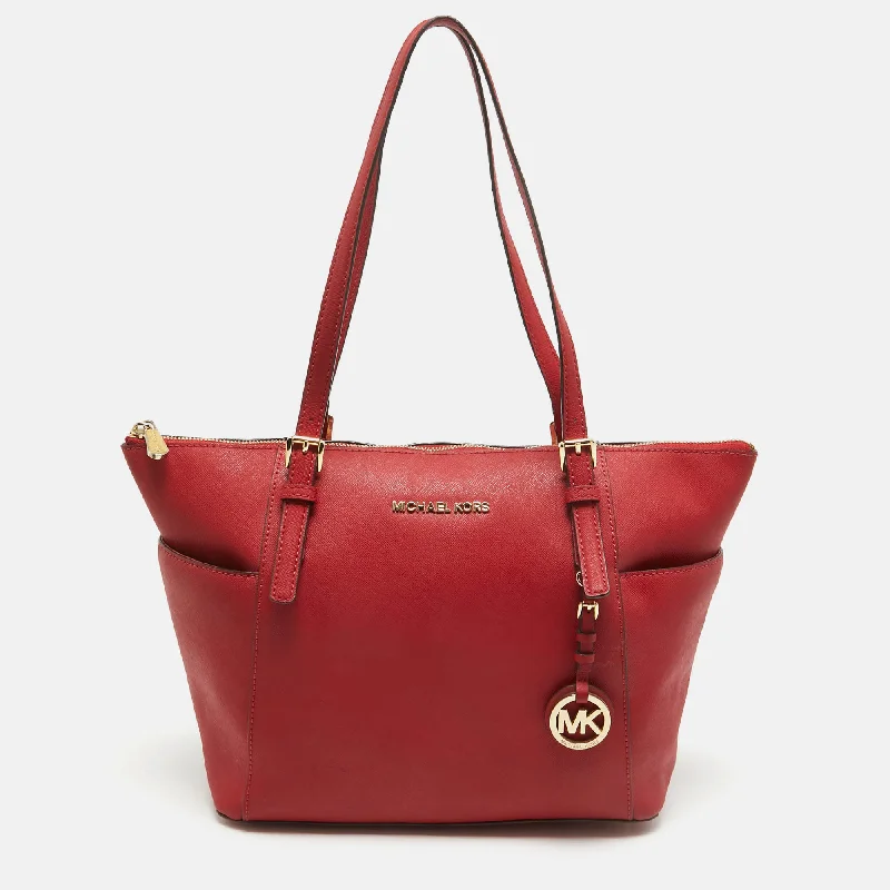 Michael Michael Kors Saffiano Leather Jet Set Top Zip Tote