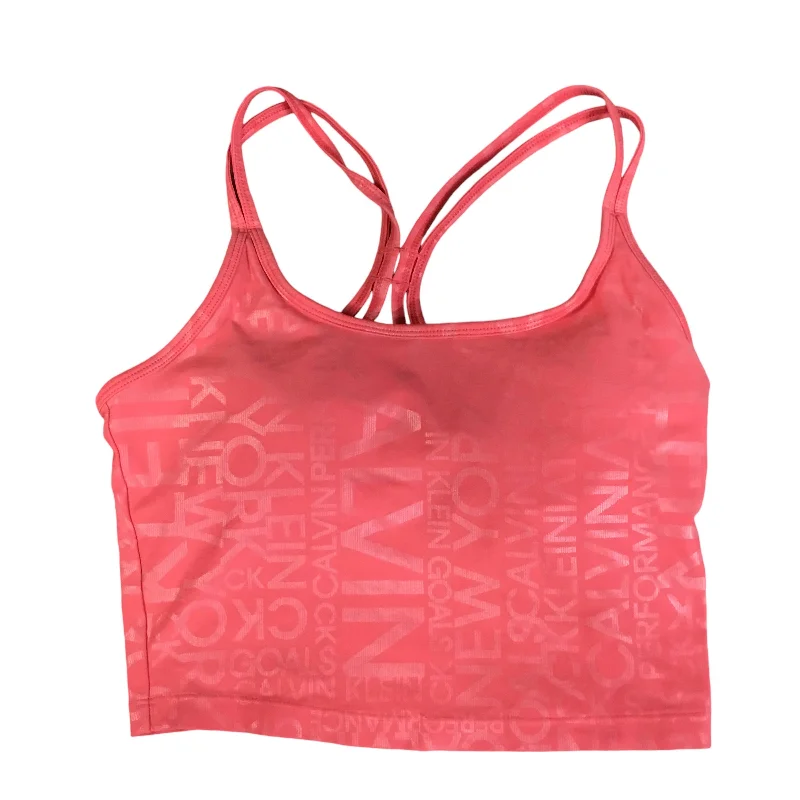 Athletic Bra By Calvin Klein Performance In Pink, Size: S