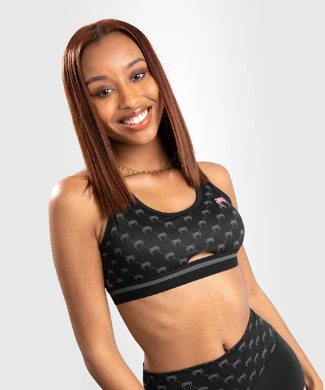 Venum Monogram Sports Bra - Black/Pink Gold