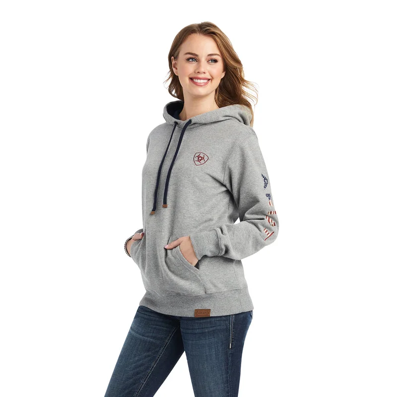 Ariat Women's Thunderbird Chimayo Hoodie, Heather Grey