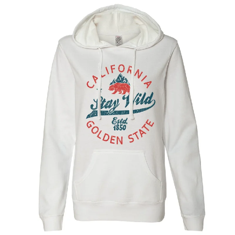 California Stay Wild Ladies Lightweight Fitted Hoodie