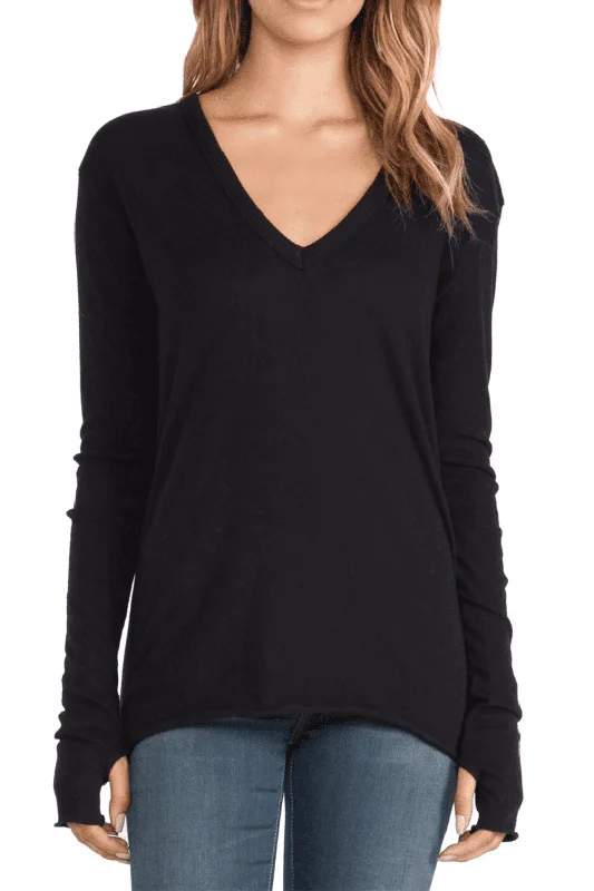 Enza Costa Cashmere Loose V Sweater