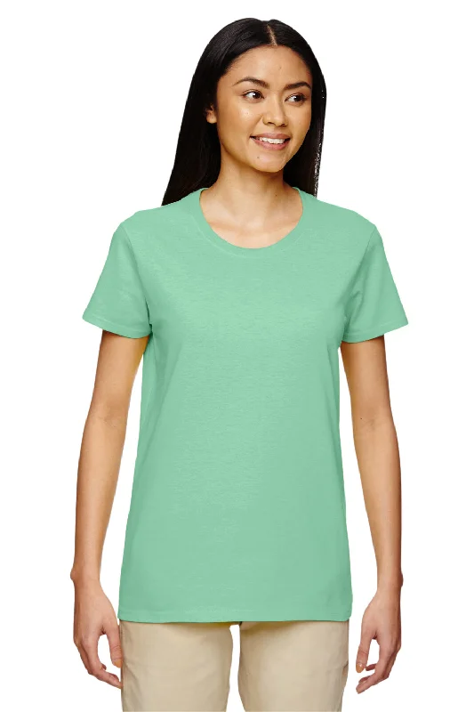 Gildan Womens Short Sleeve Crewneck T-Shirt - Mint Green - Closeout