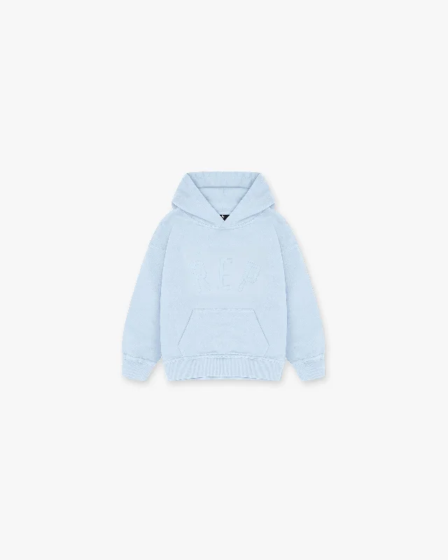 Mini Rep Applique Hoodie - Powder Blue