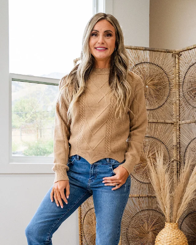 NEW! Kimmy Cable Knit Sweater - Mocha