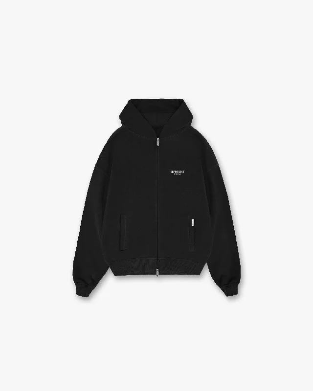 Represent Owners Club Zip Hoodie - Black