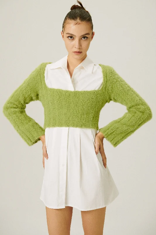 Sophie Fuzzy Square Neck Top